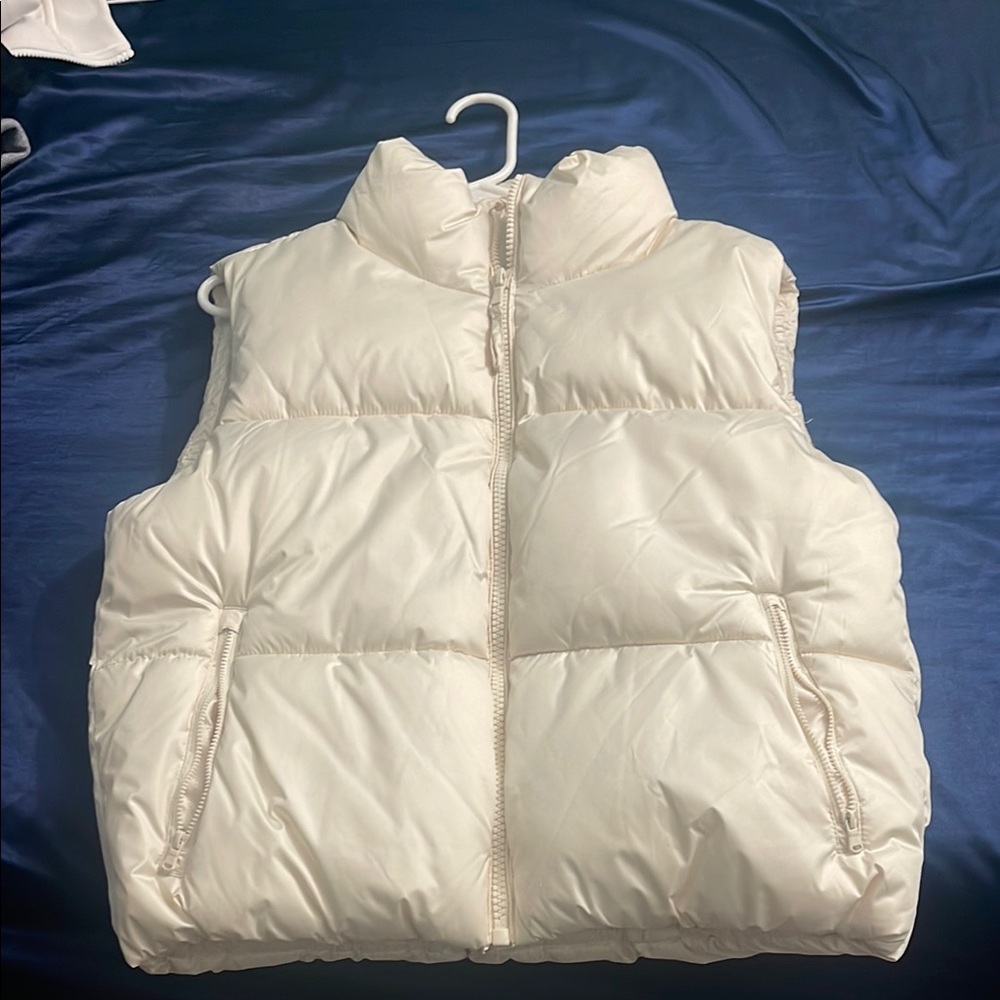Old Navy Off-White Recycled Vest